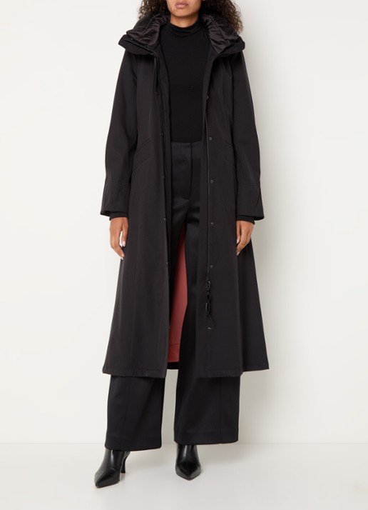 Creenstone Molly gewatteerde parka met capuchon - voorkant 4 zwart