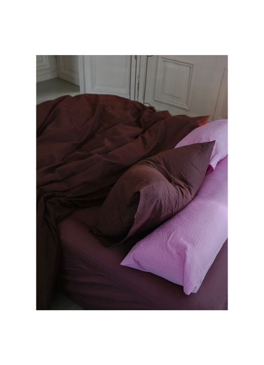 Crisp Sheets Americano dekbedovertrek van katoen 144 TC - inclusief kussensloop  - detail 5 donkerbruin