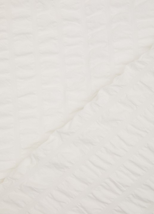 Crisp Sheets Big Waffle dekbedovertrekset van katoen 200TC - inclusief kussenslopen - detail wit