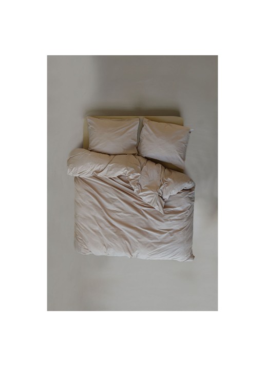 Crisp Sheets CRISP dekbedovertrekset van katoen - inclusief kussenslopen - detail zand