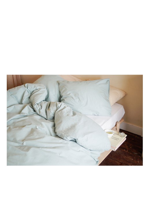 Crisp Sheets CRISP dekbedovertrekset van katoen - inclusief kussenslopen - detail mint