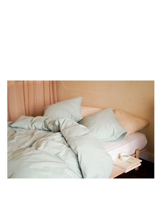 Crisp Sheets CRISP dekbedovertrekset van katoen - inclusief kussenslopen - detail 2 mint