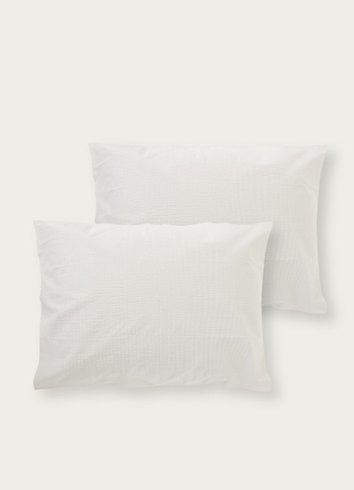 Crisp Sheets CRISP kussensloop van katoen in 2-pack - detail lichtgrijs