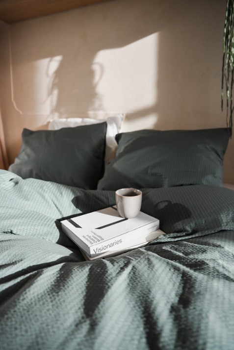 Crisp Sheets CRISP kussensloop van katoen in 2-pack - voorkant 2 legergroen