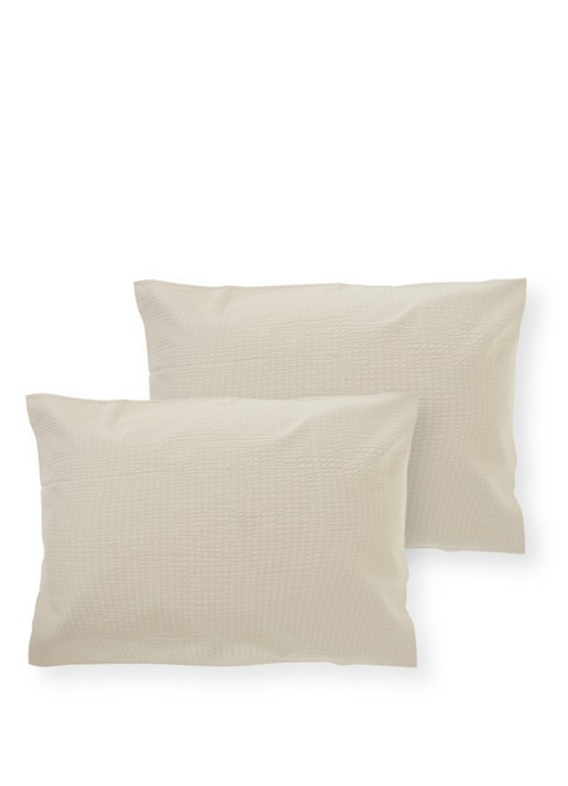 Crisp Sheets CRISP kussensloop van katoen in 2-pack - voorkant 2 zand