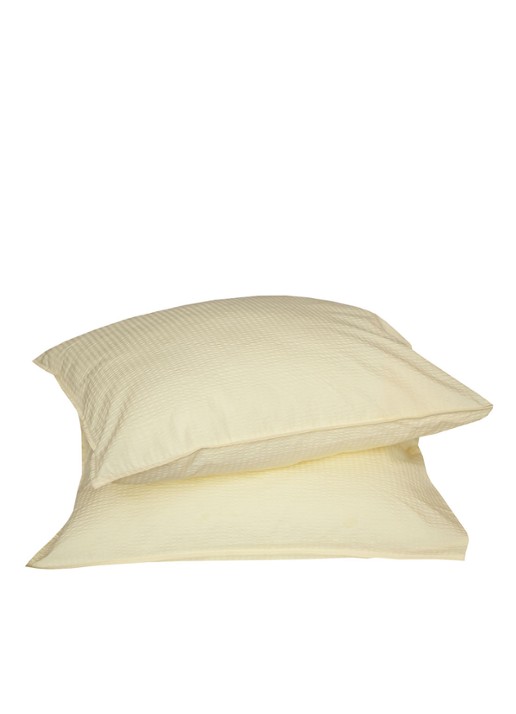 Crisp Sheets CRISP kussensloop van katoen in 2-pack - detail lichtgeel