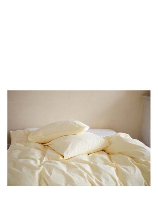 Crisp Sheets CRISP kussensloop van katoen in 2-pack - voorkant 3 lichtgeel