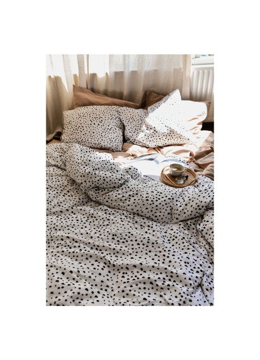Crisp Sheets Dots dekbedovertrekset van katoen - inclusief kussenslopen - detail 2 wit
