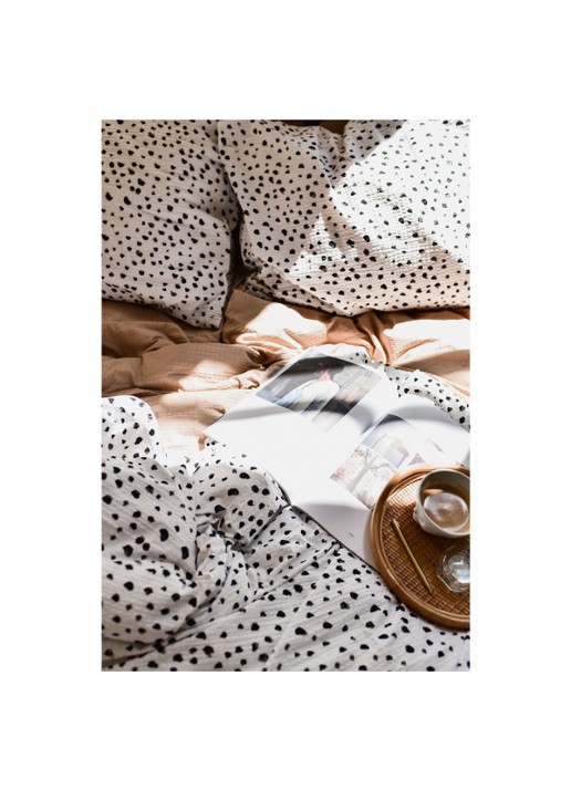 Crisp Sheets Dots dekbedovertrekset van katoen - inclusief kussenslopen - detail 4 wit