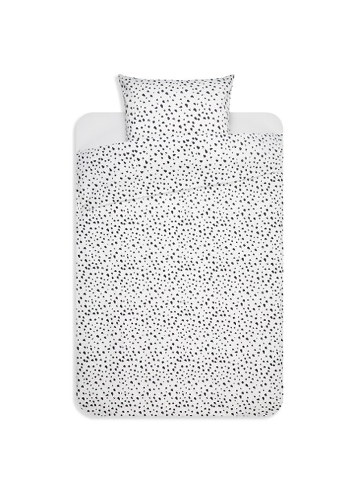 Crisp Sheets Dots dekbedovertrekset van katoen - inclusief kussenslopen - voorkant 5 wit