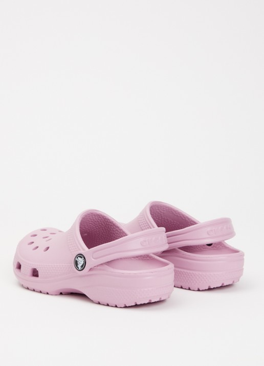 Crocs Classic Clog instapper met logo - achterkant lichtroze