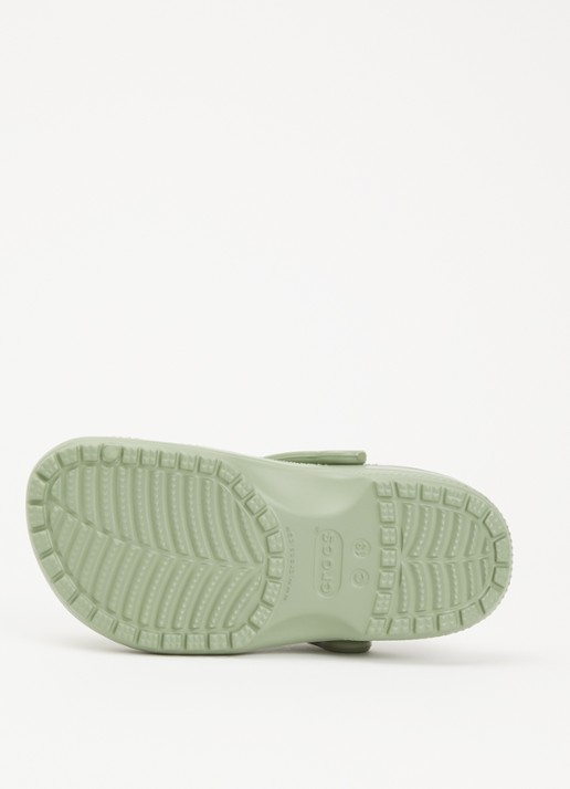 Crocs Classic Clog instapper met logo - detail 4 mosgroen
