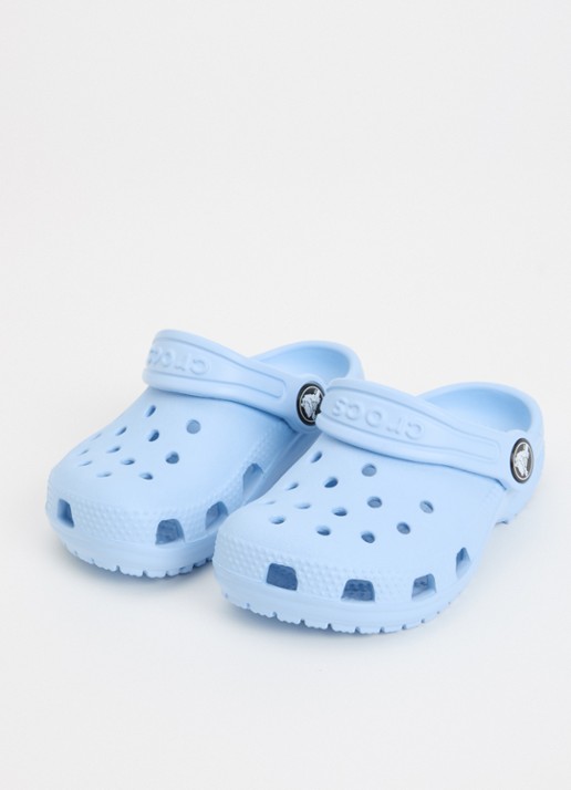 Crocs Classic Clog instapper met logo - voorkant 2 lichtblauw