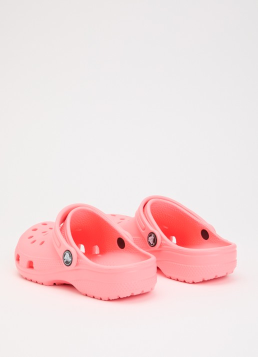 Crocs Classic clog instapper met logo  - achterkant 3 roze