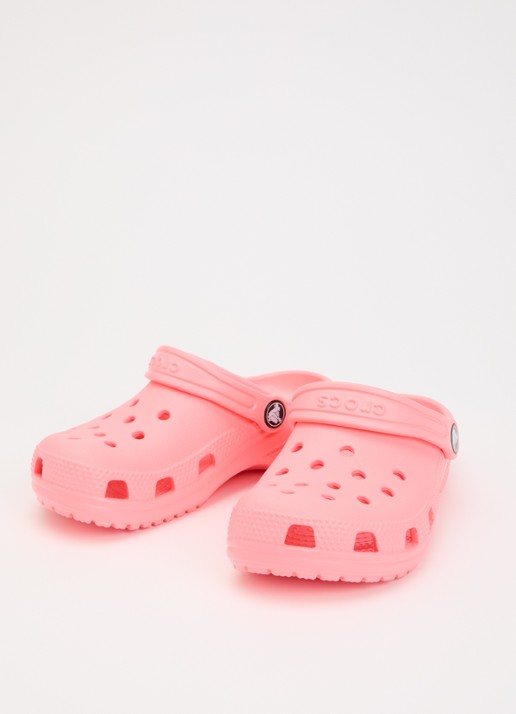 Crocs Classic clog instapper met logo  - detail roze