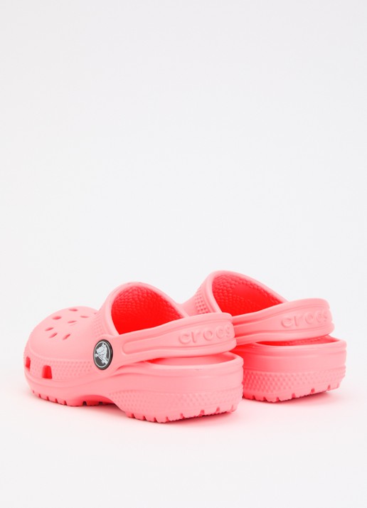 Crocs Classic Clog instapper met logo - achterkant 3 roze