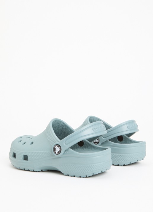 Crocs Classic Clog instapper met logo - achterkant 4 zeegroen