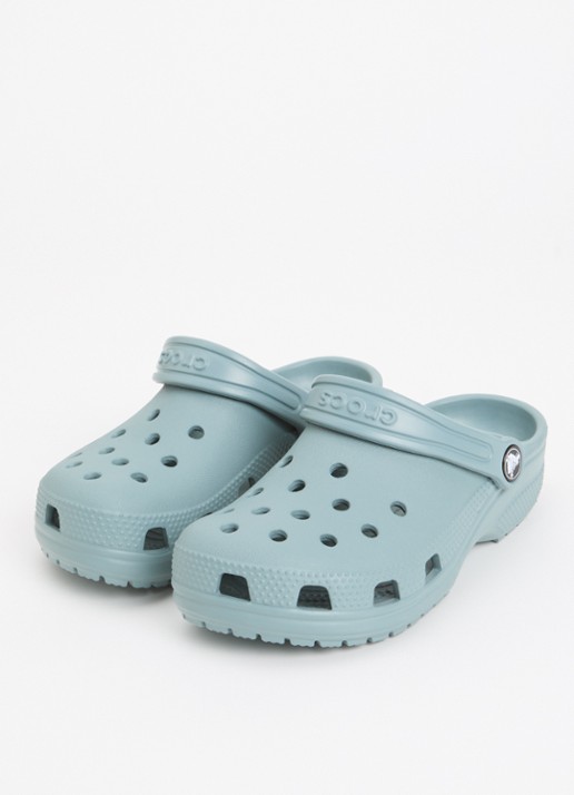 Crocs Classic Clog instapper met logo - voorkant 3 zeegroen