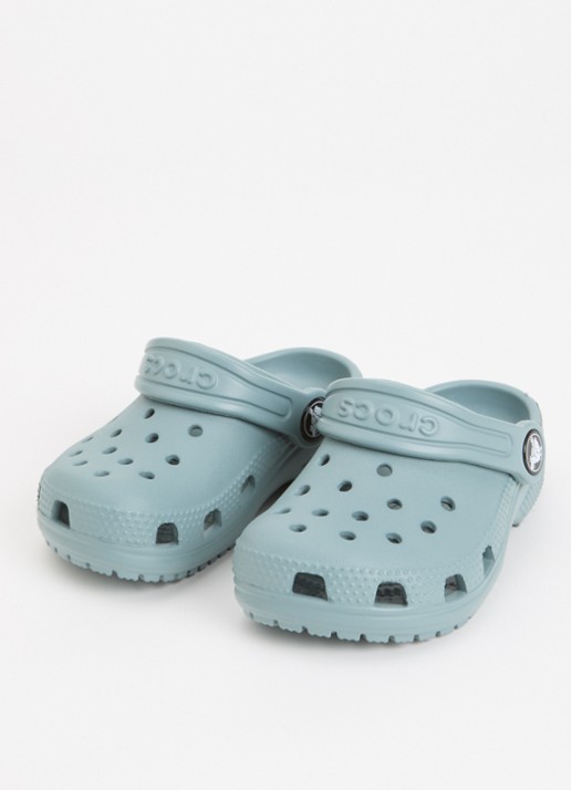 Crocs Classic Clog instapper met logo - voorkant 2 zeegroen