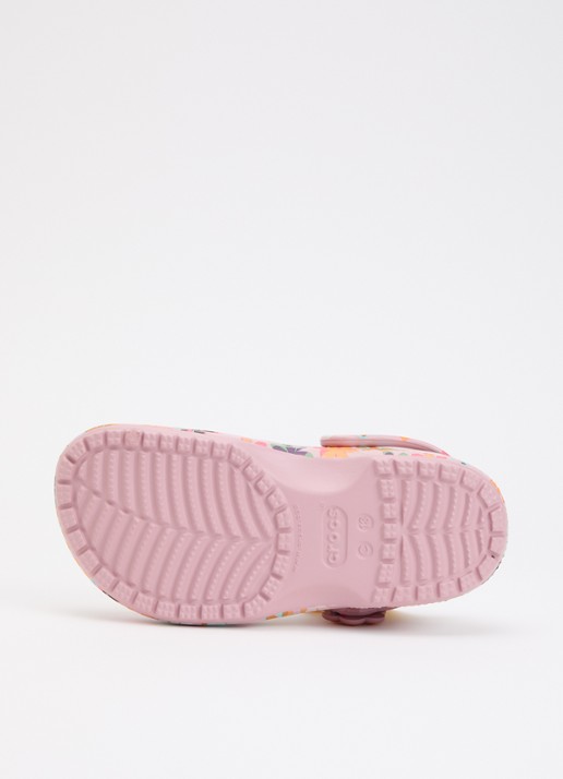 Crocs Classic Graphic Clog instapper met bloemenprint - detail 4 paars