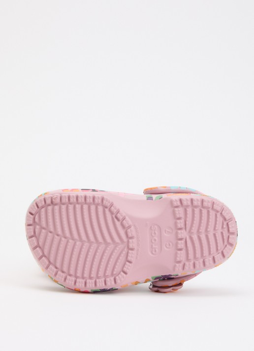 Crocs Classic Graphic Clog instapper met bloemenprint - detail 3 roze