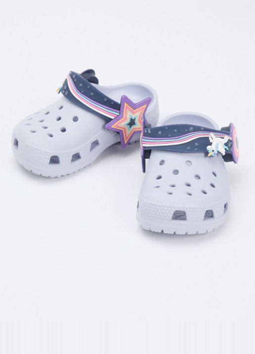 Crocs Classic Imagination Lights instapper  - voorkant 3 lavendel