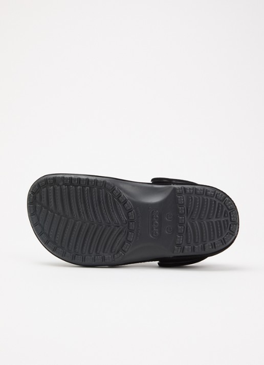 Crocs Classic Velvet Clog instapper met logo - detail 4 zwart