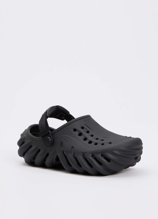 Crocs Echo Clog instapper van rubber - voorkant zwart
