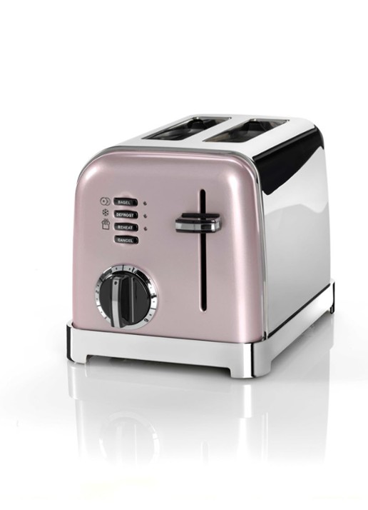 Cuisinart Broodrooster 2-slots CPT160PIE - voorkant roze