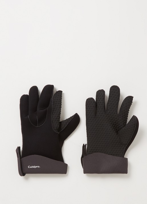 Cuisipro Large barbecue handschoenen - voorkant 2 zwart