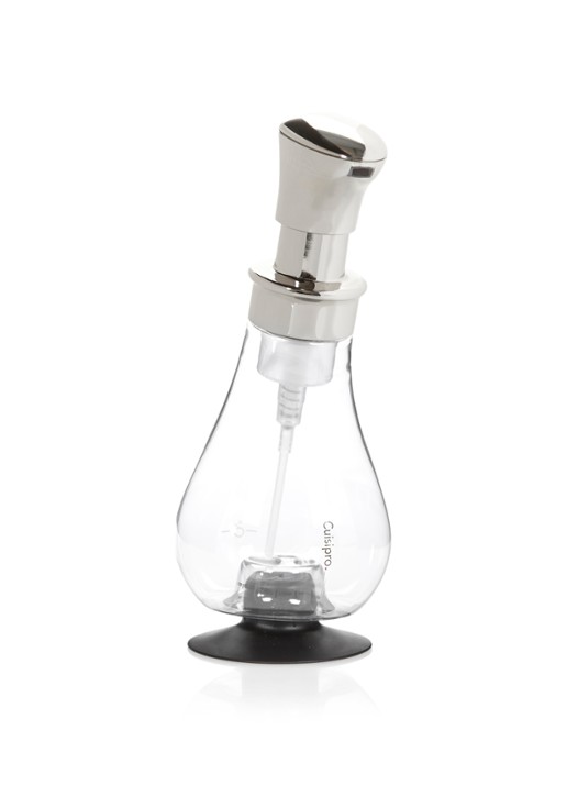 Cuisipro Zeepdispenser met schuimpomp 390 ml - voorkant zilver