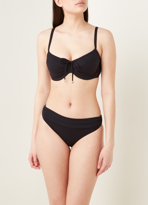 Cyell Beugel bikinitop met strikdetail - voorkant 2 zwart