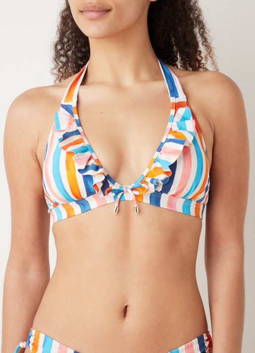 Cyell Felicidade voorgevormde triangel bikinitop - detail wit