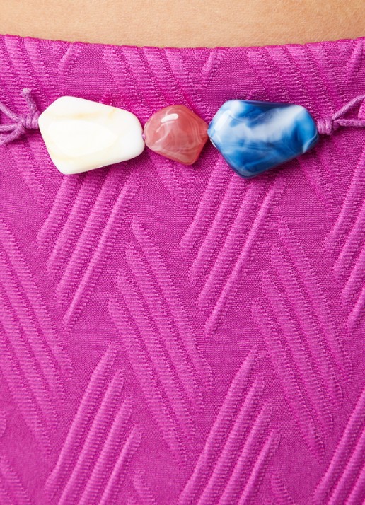 Cyell High waisted bikinislip met kralendecoratie  - detail 4 violet