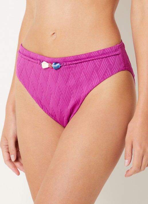 Cyell High waisted bikinislip met kralendecoratie  - voorkant 2 violet