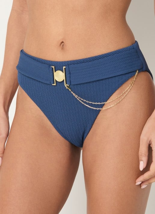 Cyell Midnight Waves high waisted bikinislip met kettingdetail