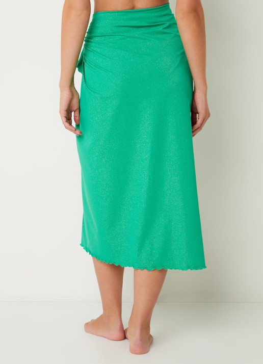 Cyell Pareo met lurex 109 x 100 cm - achterkant groen