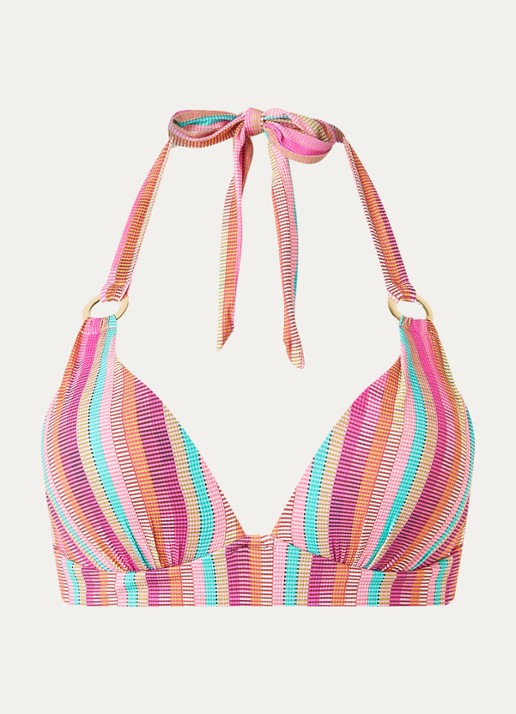 Cyell Push up halter bikinitop met streepprint