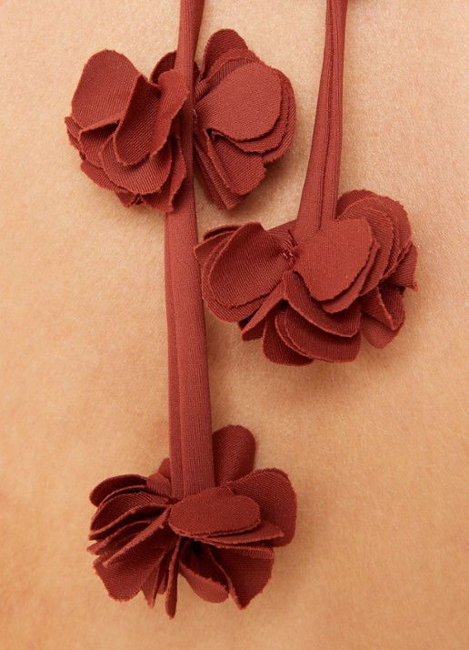 Cyell Triangel bikinitop met uitneembare vulling - detail 5 steenrood