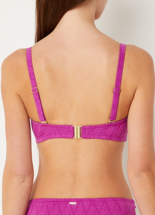 Cyell Viola voorgevormde balconette bikinitop met kralendecoratie - achterkant 6 violet