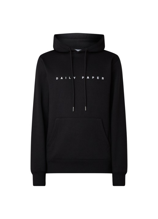 Daily Paper Alias hoodie met logoborduring - voorkant 3 zwart