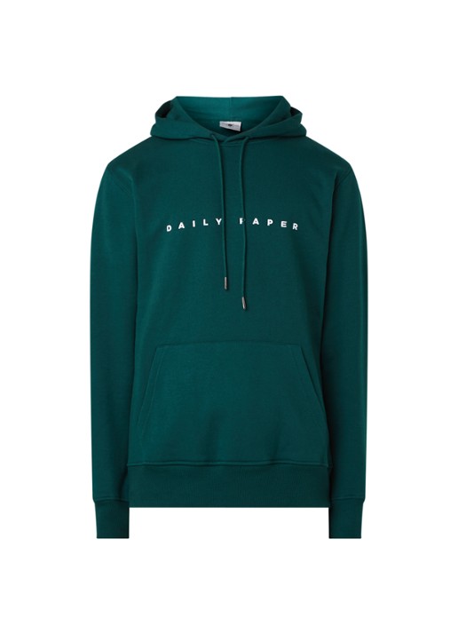 Daily Paper Alias hoodie met logoborduring - voorkant 4 groen