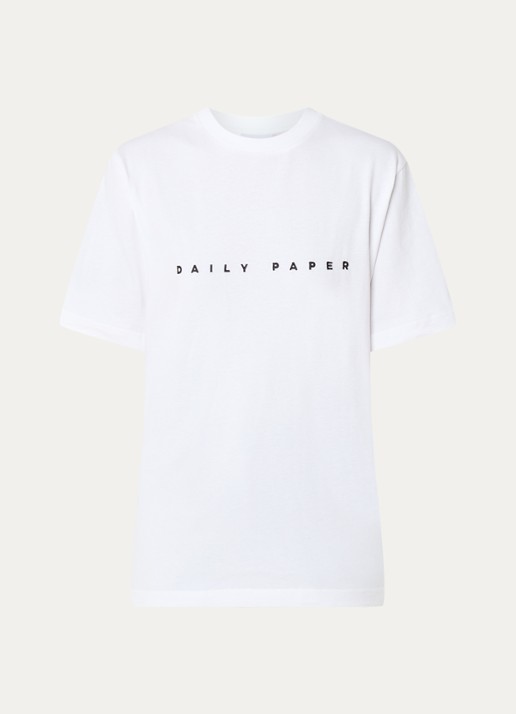 Daily Paper Alias oversized T-shirt met logoborduring - voorkant wit
