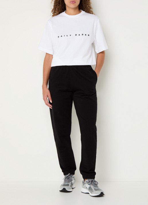 Daily Paper Alias oversized T-shirt met logoborduring - voorkant 2 wit