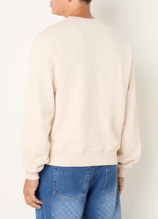 Daily Paper Alias sweater met logoborduring - achterkant creme