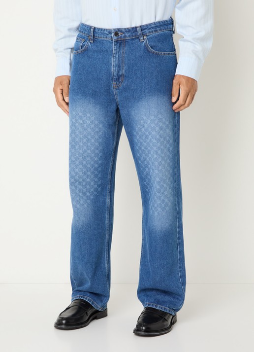 Daily Paper Amba straight leg jeans met logoprint