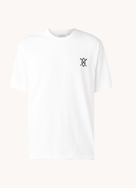 Daily Paper Amsterdam Flagship Store T-shirt met backprint - voorkant 3 wit