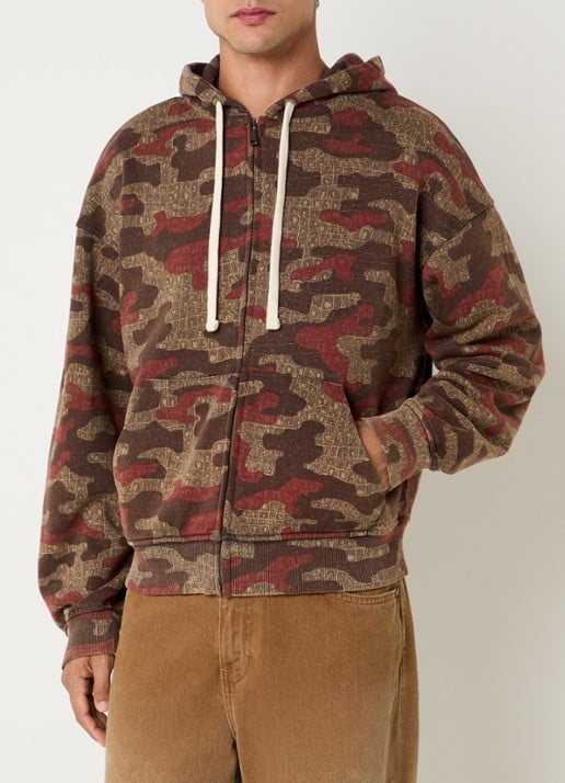 Daily Paper Boxy sweatvest met logo en print