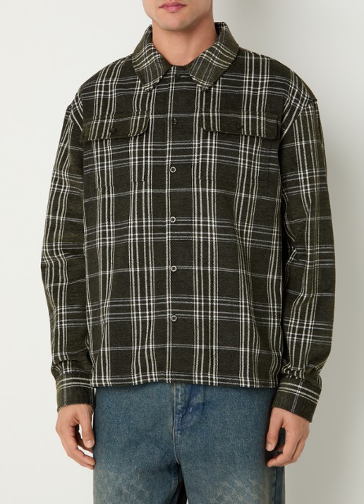 Daily Paper Chinelle overshirt met ruitdessin en klepzakken