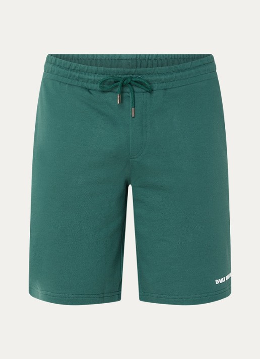 Daily Paper Dais straight fit korte joggingbroek met logo - voorkant 3 groen